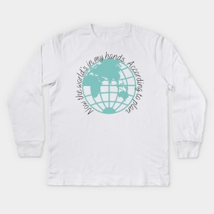 worlds in my hands Kids Long Sleeve T-Shirt